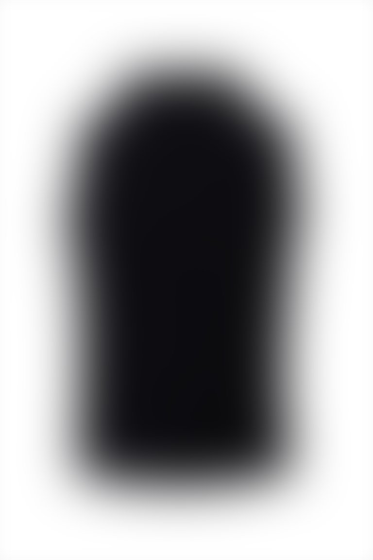 Yakası Pamuk Kumaş Detaylı Sıfır Kol Siyah Örme Bluz