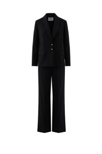 GIZIA CLASSIC - Accessory-Detailed Palazzo Pants With Mono Closure Black Suit