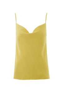 GIZIA CLASSIC - Strappy Yellow Blouse With Décollete