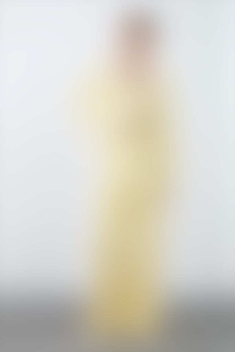 Düğme Detaylı Uzun Kollu Triko Sarı Hırka