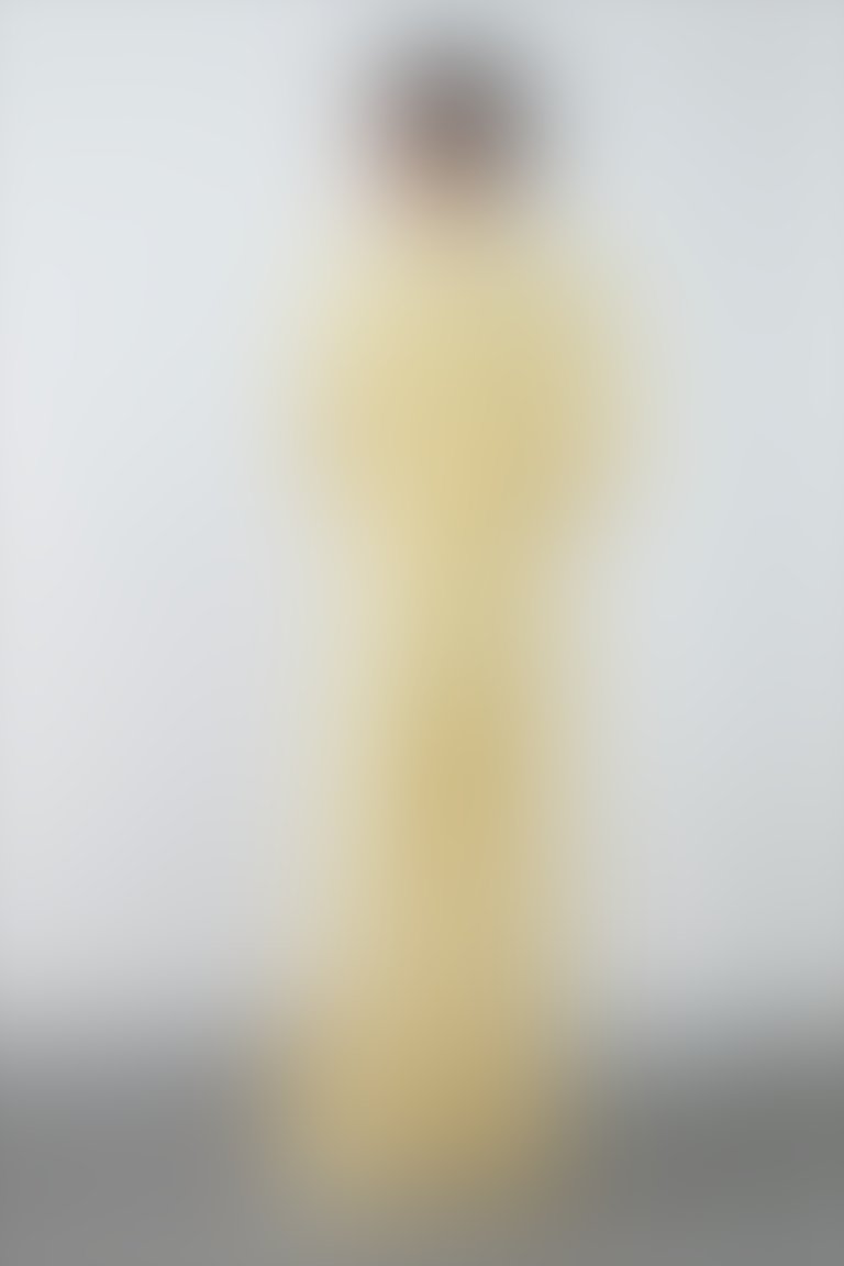 Düğme Detaylı Uzun Kollu Triko Sarı Hırka