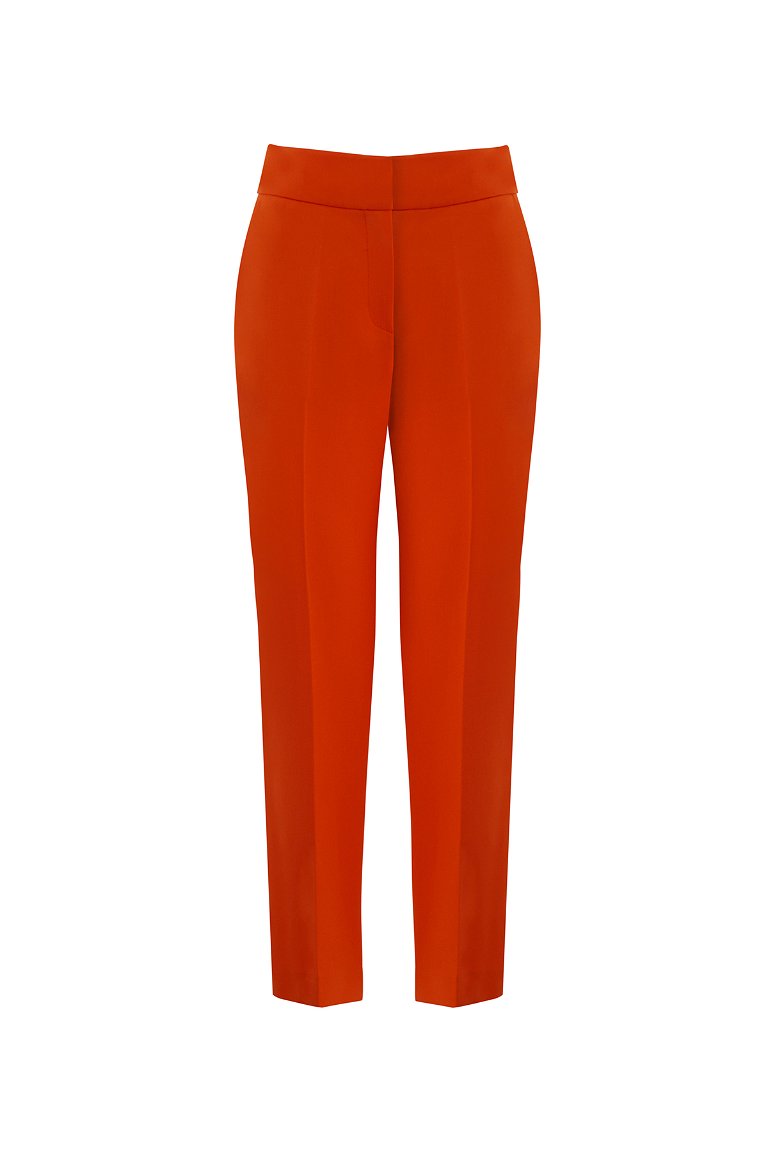GIZIA - Low Waist Orange Carrot Pants
