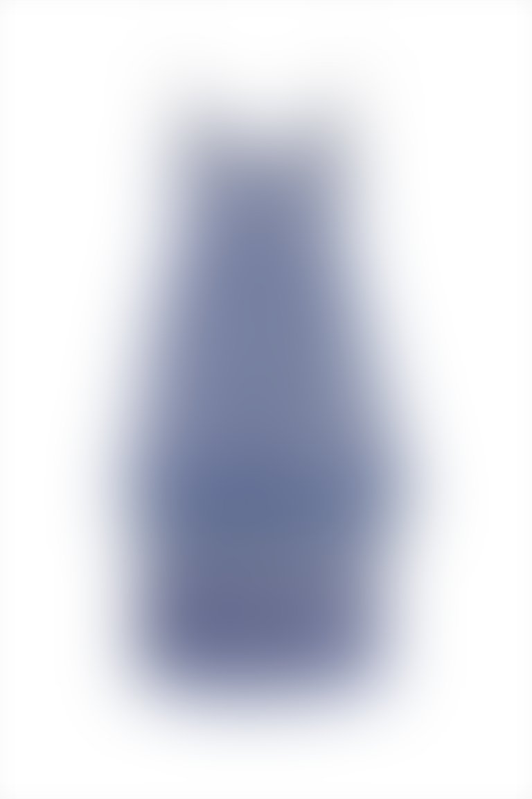 Dantel İnce Asklı Fırfır Detaylı Mavi Midi Abiye Elbise