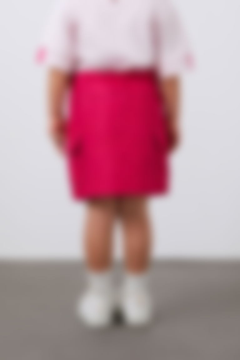 Taffeta Mini Fuchsia Skirt