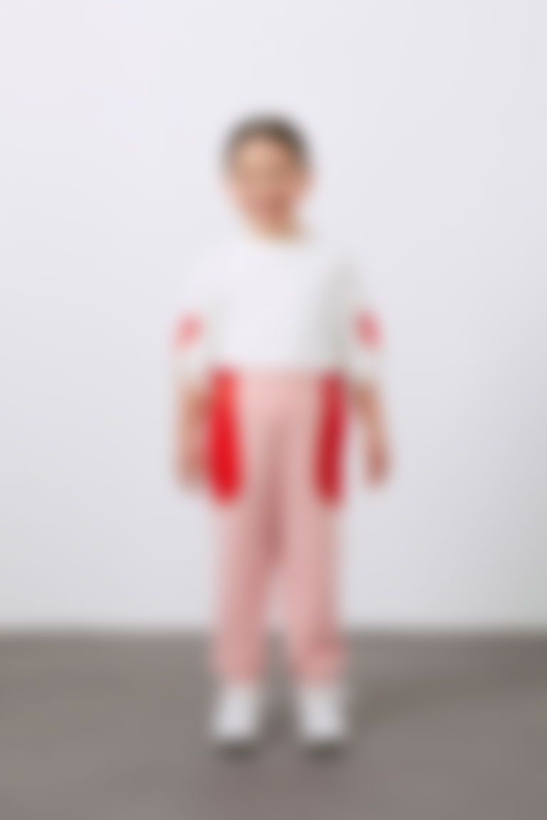 Biye Detaylı Beli Lastikli Pembe Kız Çocuk Scuba Pantolon
